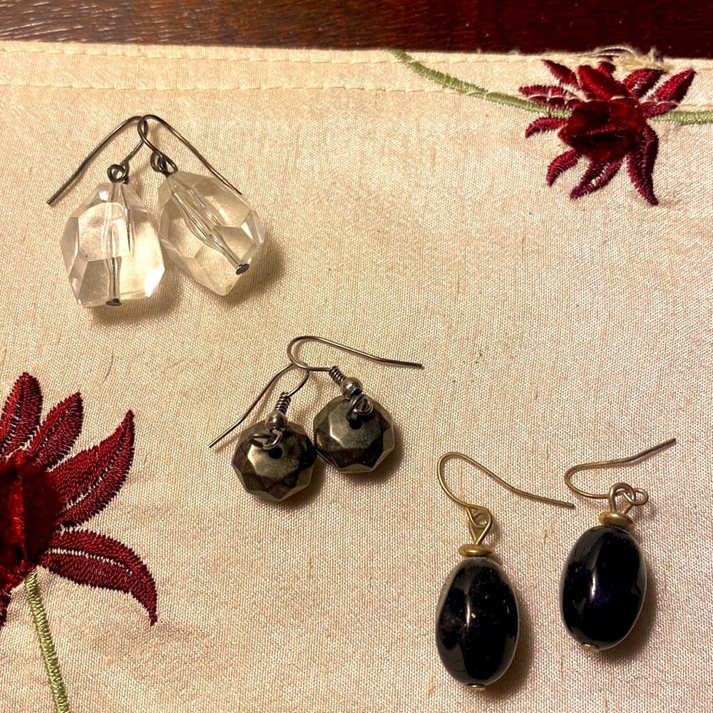 3 Pairs of Beaded Earrings